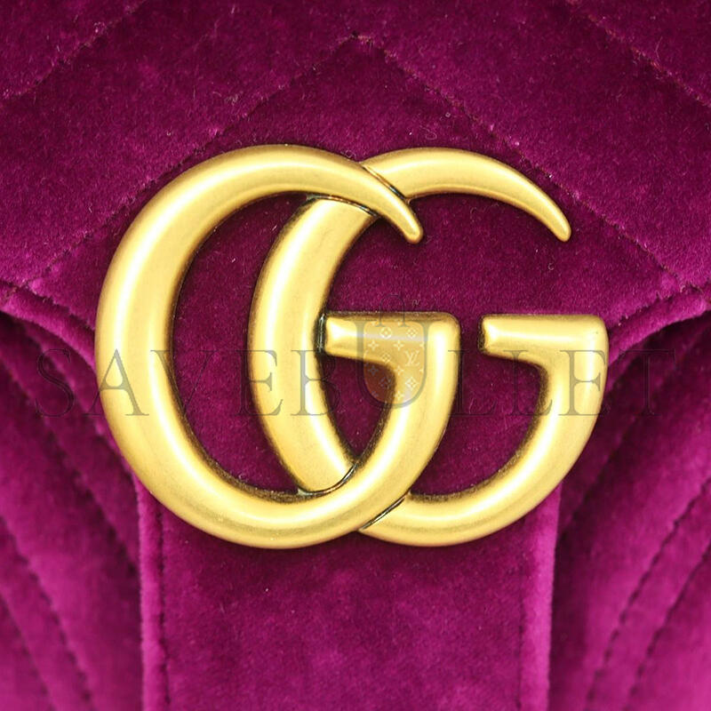GUCCI GG MARMONT VELVET SMALL SHOULDER BAG 443497 (26*15*7cm)